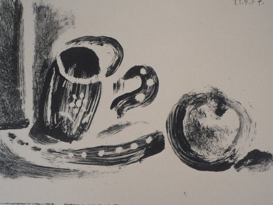 Cup and Apple Lithograph by Pablo Picasso, 1947-KHH-697788