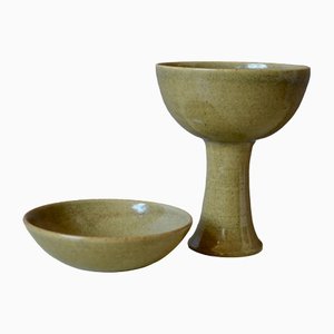 Cup & Bowl in Sandstone, Set of 2-AIU-1403099