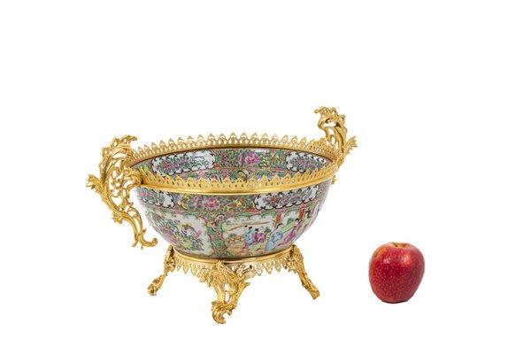 Cup in Canton Porcelain and Gilt Bronze, 1880s-CEJ-869534