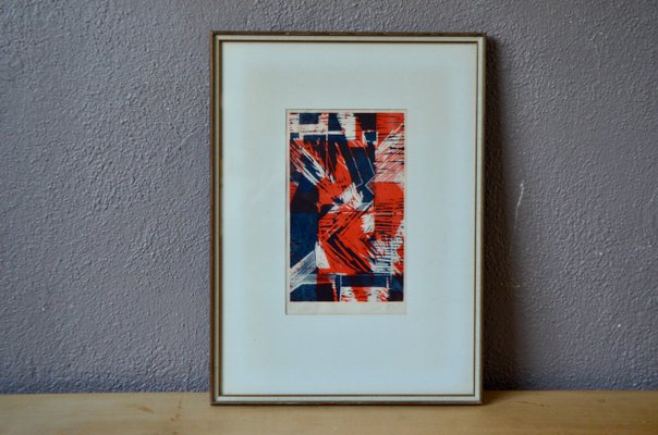 Curt Fors, Abstract Composition, Scandinavia, 1970s, Lithograph, Framed-AIU-1111165