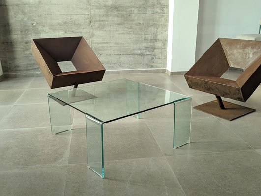 Curvated Glass Coffee Table by Rodolfo Dordoni for Fiam-JJT-1593766