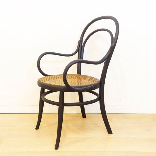 Curved Bentwood Armchair with Grid Seat