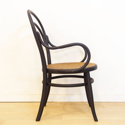 Curved Bentwood Armchair with Grid Seat-CQZ-1140052