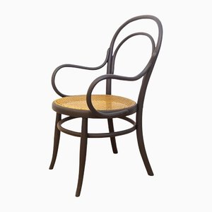 Curved Bentwood Armchair with Grid Seat-CQZ-1140052