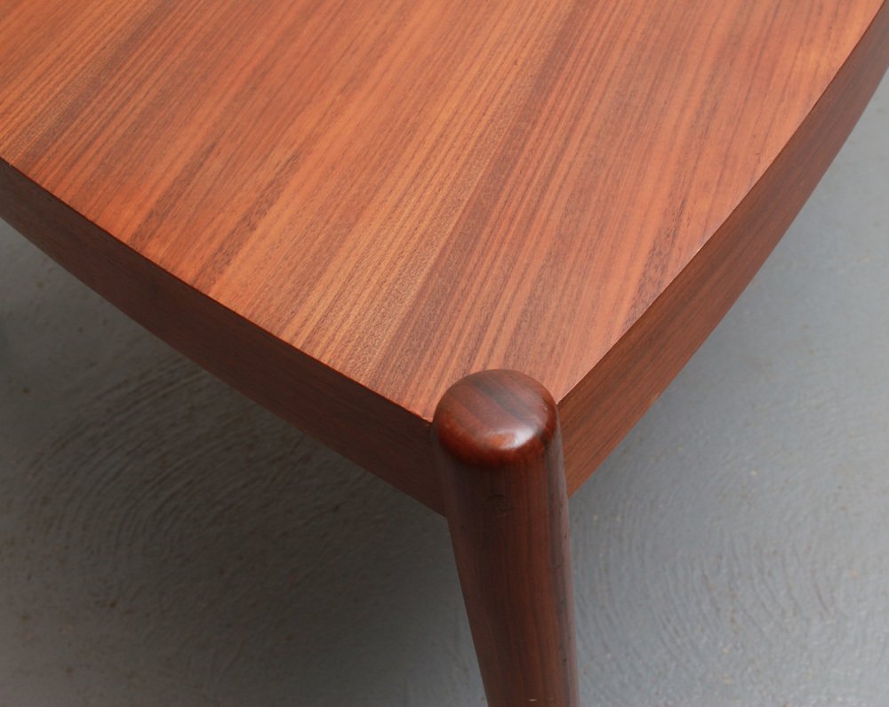 Curved Coffee Table in Walnut, 1965