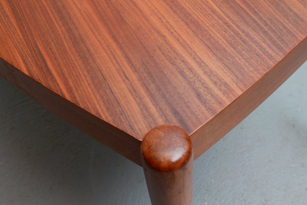 Curved Coffee Table in Walnut, 1965