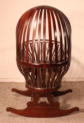 Curved Mahogany Cradle, 1800s-HPU-1723733