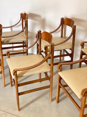 Curved Plywood Chairs, 1960s, Set of 6-NPC-1441980