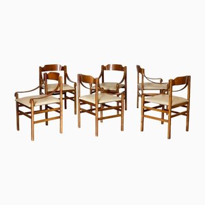 Curved Plywood Chairs, 1960s, Set of 6-NPC-1441980