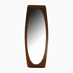 Curved Teak Wall Mirror by Campo E Graffi for Home Field & Scratches, 1960s-JQO-1219521