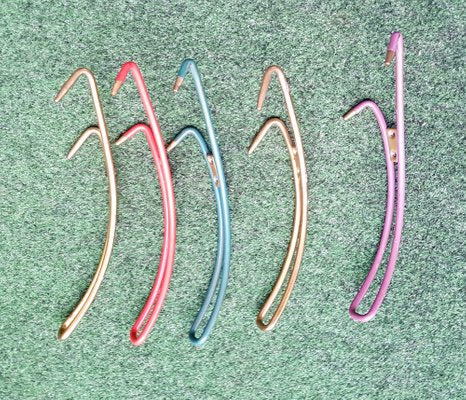 Curved Wall Hooks, 1950s, Set of 5-QDP-1269598