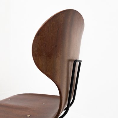 Curved Wooden Chairs Model Lulli by Carlo Ratti for Industria Legni Curvati, Italy, 1950s, Set of 6-UPW-1741706