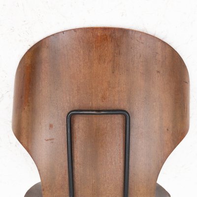 Curved Wooden Chairs Model Lulli by Carlo Ratti for Industria Legni Curvati, Italy, 1950s, Set of 6-UPW-1741706