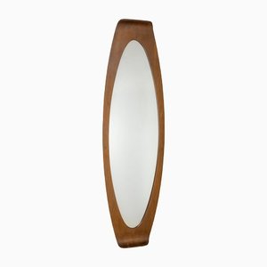 Curved Wooden Mirror by Campo E Graffi for Home, 1950s-LMR-1367140