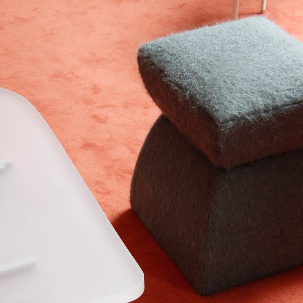 Cusi Pouf in Sous Bois Mohair by KABINET