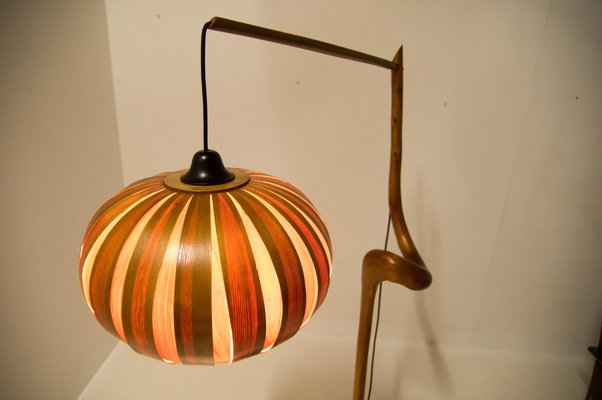 Custom Made Wooden Floor Lamp, 1960s-TZ-1142658