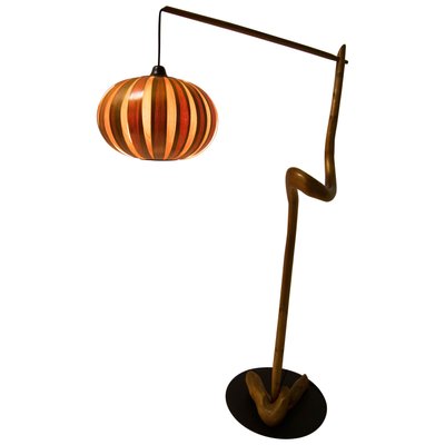 Custom Made Wooden Floor Lamp, 1960s-TZ-1142658