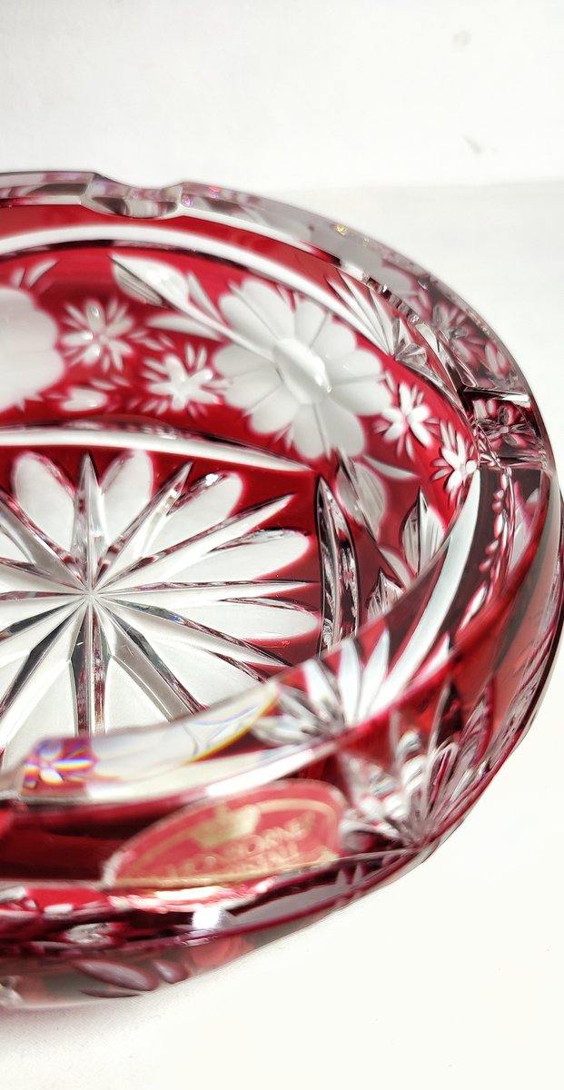 Cut Crystal Ashtray Schonborner Bleikristal, Germany, 1970s