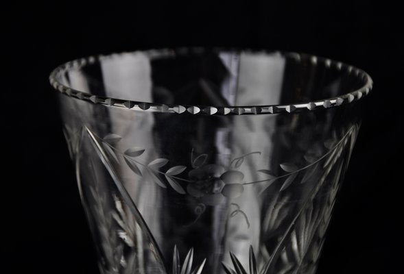 Cut Crystal Vase, 1960s-ROJ-635562