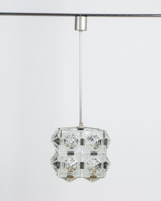 Cut Glass Cube Pendant from Kamenicky Senov, 1950s-FWY-976370