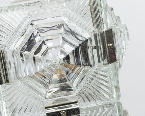 Cut Glass Cube Pendant from Kamenicky Senov, 1950s-FWY-976370