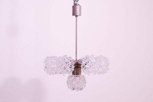 Cut Glass Pendant Chandelier for Kamenický Šenov, 1970s