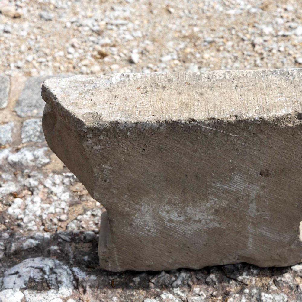 Cut Sandstone Pilaster with Central Coat of Arms