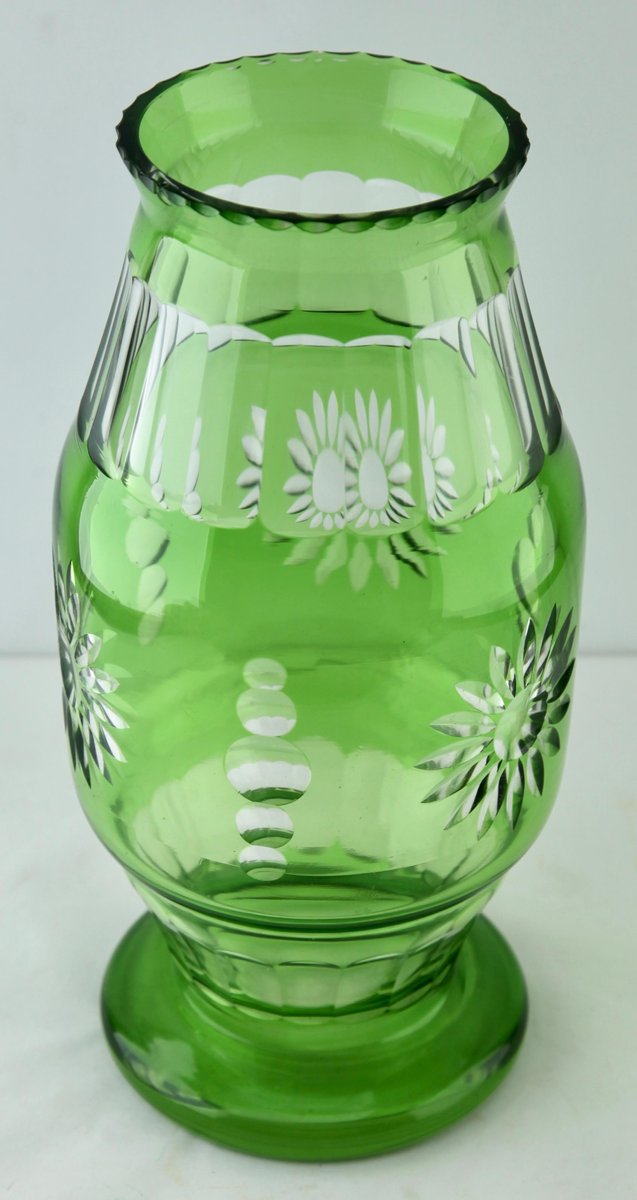 Cut to Clear Crystal Vase from Val Saint Lambert, 1950s