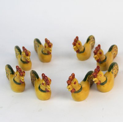 Cutlery Holders in the shape of Chicken, 1960s, Set of 7-NE-1794923