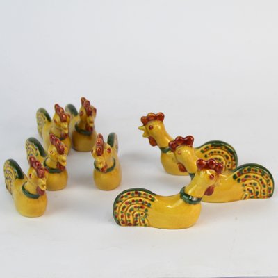 Cutlery Holders in the shape of Chicken, 1960s, Set of 7-NE-1794923