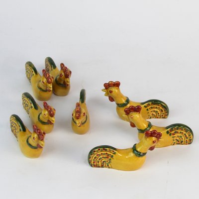 Cutlery Holders in the shape of Chicken, 1960s, Set of 7-NE-1794923