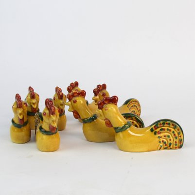 Cutlery Holders in the shape of Chicken, 1960s, Set of 7-NE-1794923