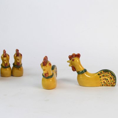 Cutlery Holders in the shape of Chicken, 1960s, Set of 7-NE-1794923