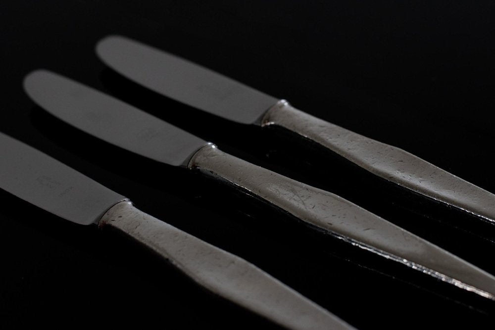 Cutlery Set for Twelve People in Silver Nickel by Gio Ponti for Krupp, Italy, 1950s, Set of 36-IVC-1452361