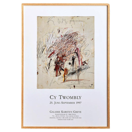 Cy Twombly, Vintage German Exhibition Poster, 1997, Lithograph