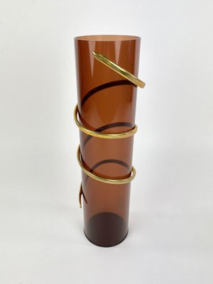 Cylindric Acrylic Vase, Italy, 1970s-LYQ-1171477