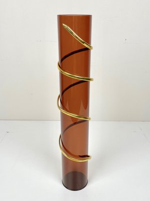 Cylindric Acrylic Vase, Italy, 1970s-LYQ-1171394