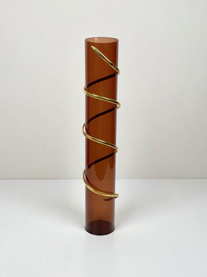 Cylindric Acrylic Vase, Italy, 1970s-LYQ-1171394