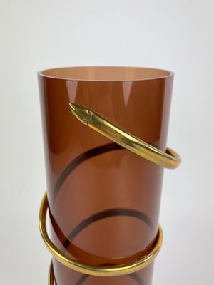 Cylindric Acrylic Vase, Italy, 1970s-LYQ-1171477