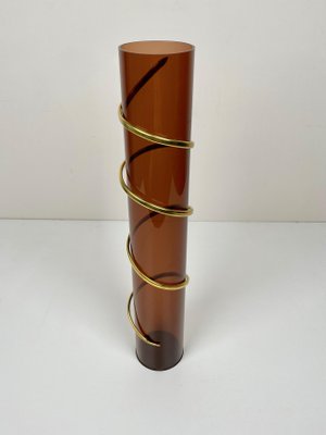 Cylindric Acrylic Vase, Italy, 1970s-LYQ-1171394