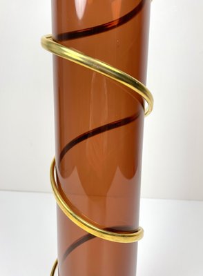 Cylindric Acrylic Vase, Italy, 1970s-LYQ-1171394