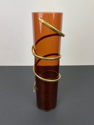 Cylindric Acrylic Vase, Italy, 1970s-LYQ-1171477