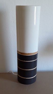 Cylindrical Ceramic Table Lamp, 1970s-HOI-1417704