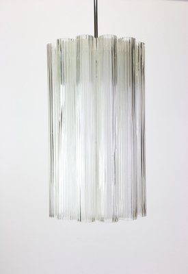 Cylindrical Crystal Glass Pendant Fixture by Doria, Germany, 1960s-UGR-1085440