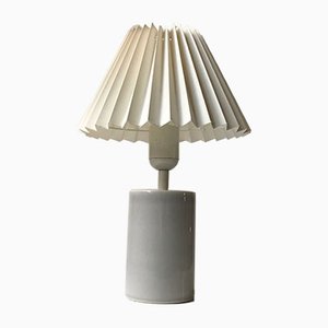 Cylindrical Gray Celadon Table Lamp by Aksel Larsen for Axella, 1970s-LCR-899146