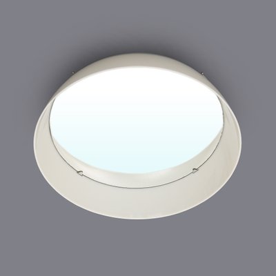 Cylindrical Mirror with White Plastic Frame, 1970s-EZ-1702812