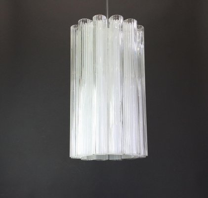 Cylindrical Pendant Fixture in Crystal Glass from Doria, Germany, 1960s-UGR-1085975