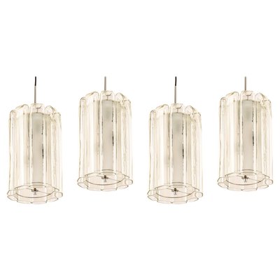 Cylindrical Pendant Fixture with Crystal Glass from Doria, Germany, 1970s-UGR-1192998