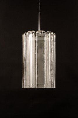 Cylindrical Pendant Fixture with Crystal Glass from Doria, Germany, 1970s-UGR-1192998