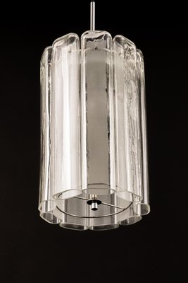 Cylindrical Pendant Fixture with Crystal Glass from Doria, Germany, 1970s-UGR-1192998